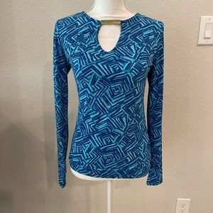 New, Michael Kors, Wms Long Sleeve Blouse, Size S